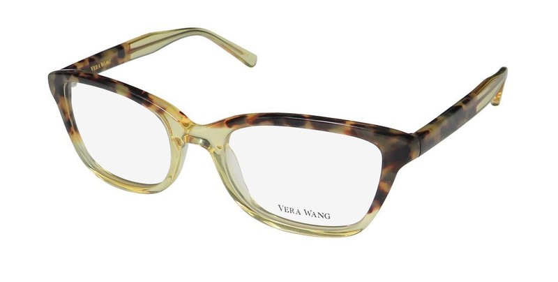 VERA WANG V371 CAT EYE SHAPE HANDMADE & ASSEMBLED ELEGANT EYEGLASS FRAME/GLASSES
