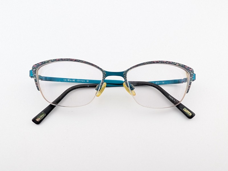 Kliik Desnmark Eyeglasses, Frames Only, 638 M204, 48-17-135, Meta/Plastic, Teal