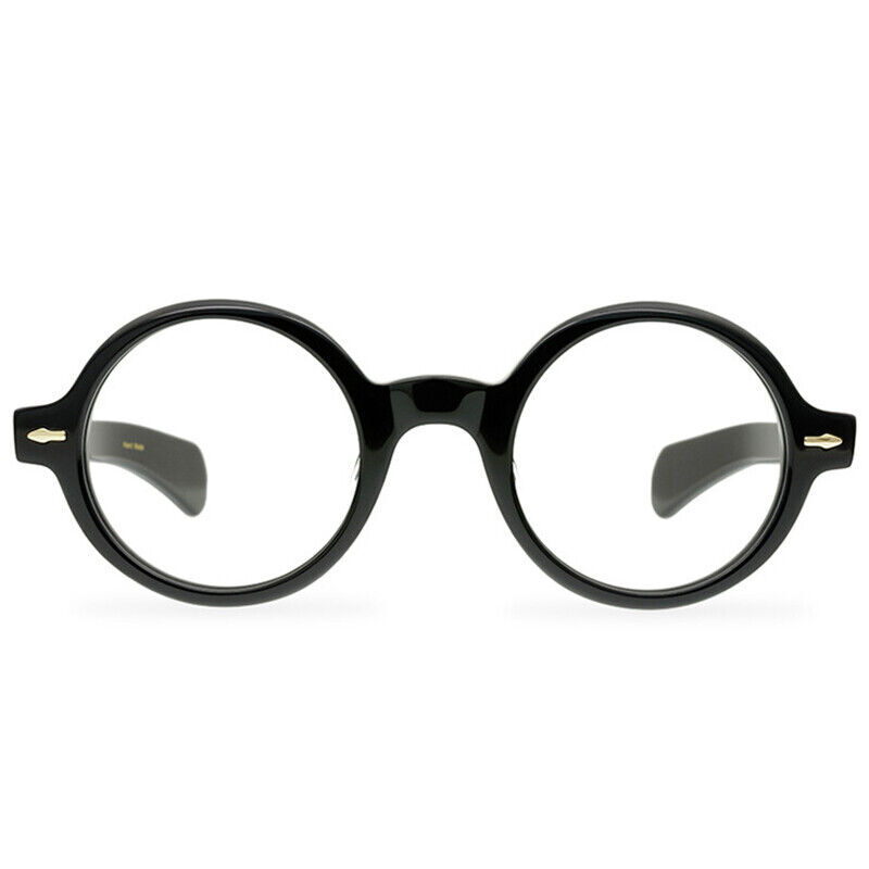 Round Glasses Thick Strong Acetate Eyeglasses Frame Schwarz Rund Brillenfassung