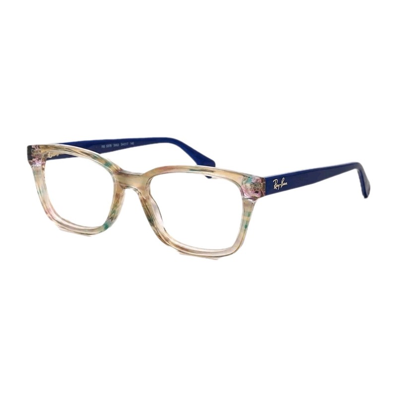 Ray-Ban RB 1591 3807 Kids Eyeglasses Blue Clear Marble Optical Frames 48-16 130