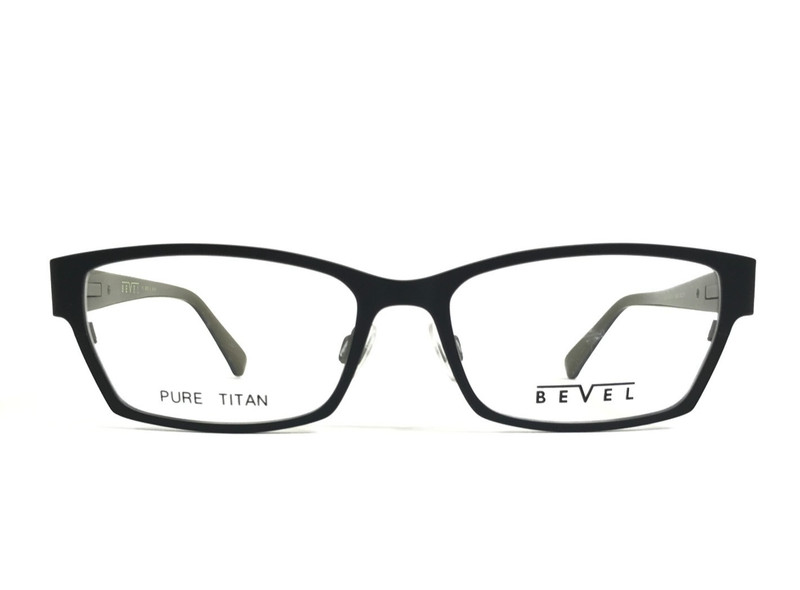 Bevel Eyeglasses Frames 8630 Be Evil BKHG Matte Black Moss Green 53-16-128