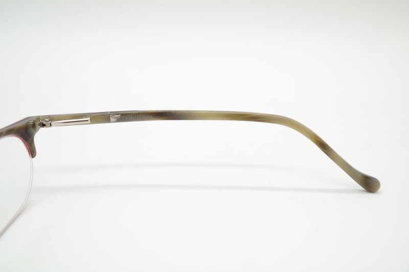 Vintage Cerruti 1881 C 2203 Burgundy Olive Half Rim Glasses Frame NOS gallery
