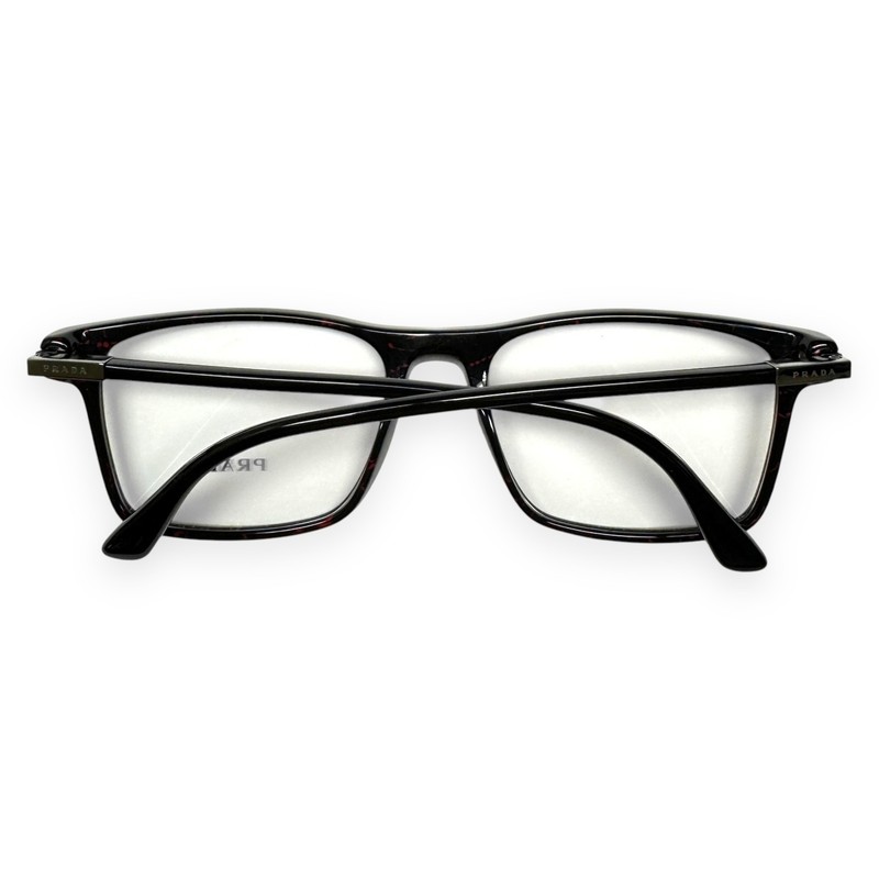 Prada VPR 01W 11F-1O1 Eyeglasses Glasses Polished Black Red Marble 54mm w/case gallery