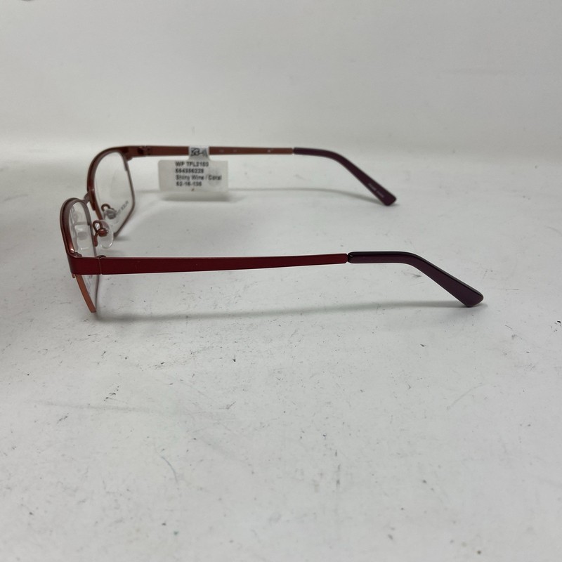 Ti Flex Eyewear 2103 604 Wine Burgundy 52-16-135 Flex Titanium Eyeglasses PL13 gallery