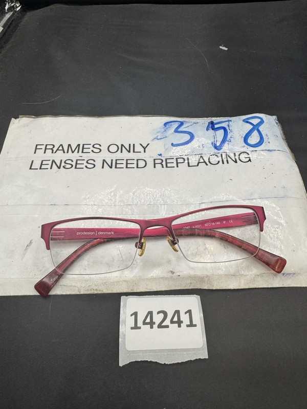 PRODESIGN DENMARK 1247 c.4021 RED EYEGLASSES FRAME 50-16-140 B28mm