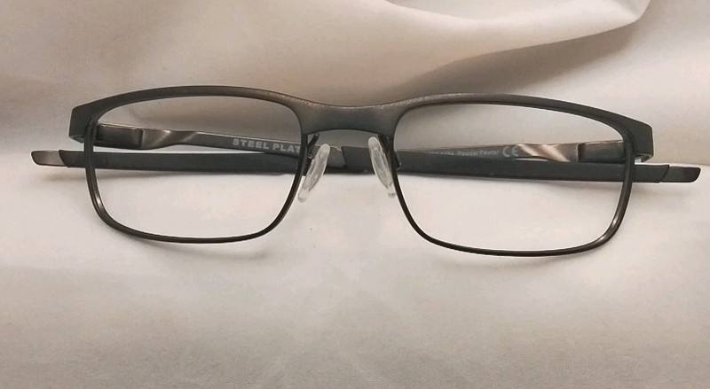 Oakley Eyeglasses Frame Steel Plate OX3222-0454 Powder Pewter Retangle 54-18-141