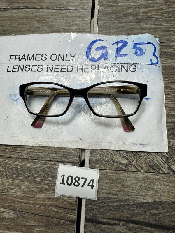 Rare Jean Lafont Lin 198 Black/Brown Marble 53-16-138 Frames ONLY France