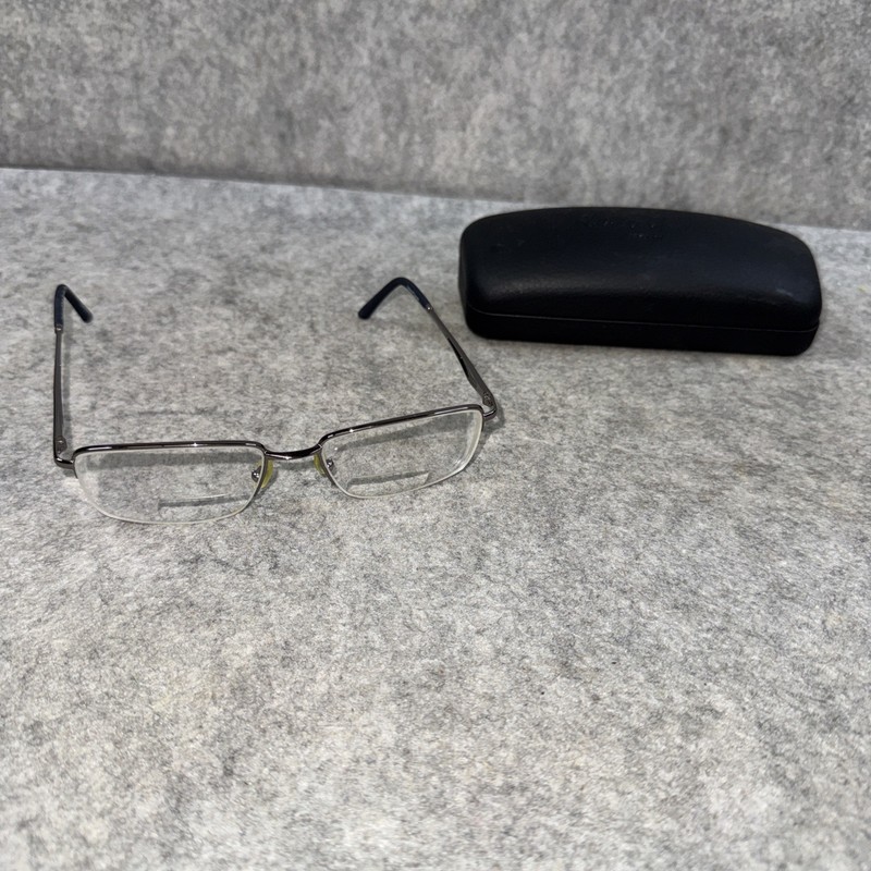 Callaway Twin Brooks Gunmetal Eyeglass Frames 54-17-140 silver half rim
