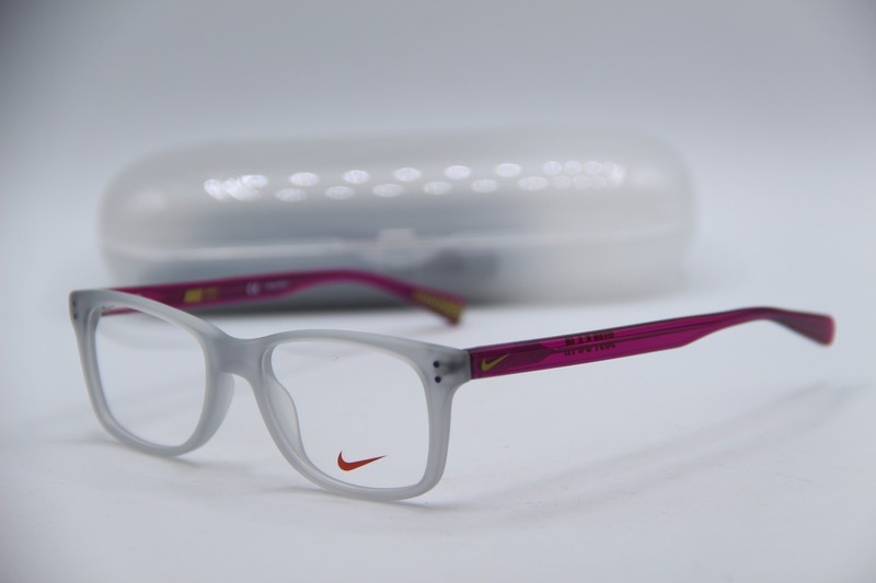 NEW NIKE 5538 051 GREY PURPLE AUTHENTIC EYEGLASSES W/CASE 49-17