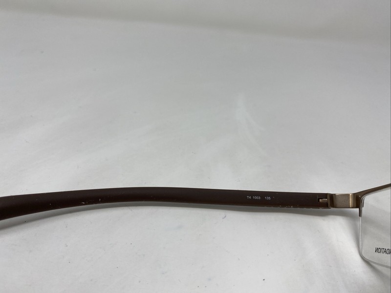 La Tilde T4 1003 SATIN TAUPE 54-17-135 Brown Half Rim Eyeglasses Frame O861 gallery