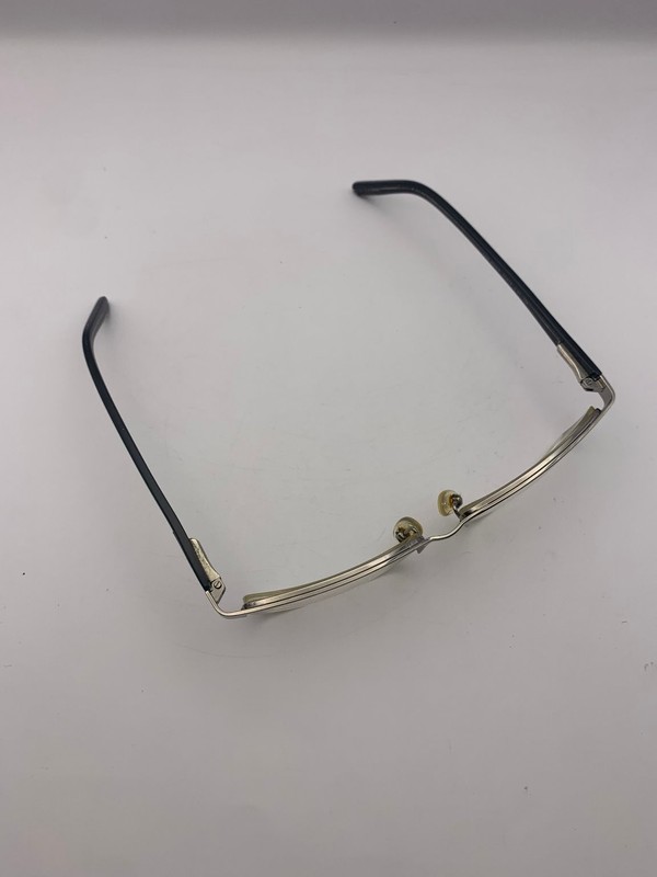 Link Occhiali 2008/N Eyeglass Frames Half Rim Silver Black 54-15-138 gallery
