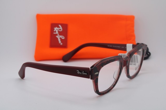 NEW RAY-BAN RB 5486 8097 STATE STREET RED HAVANA AUTHENTIC EYEGLASSES 48-20 gallery