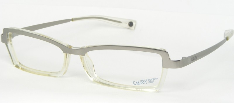 ENjOY E 2718 A SILVER /CLEAR EYEGLASSES GLASSES FRAME E2718 49-14-135mm