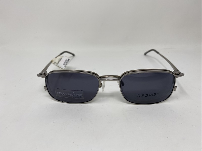 GEORGE EYEWEAR MSX S 2435 52/20/140 20 GRAY W/ POLARIZED SUN CLIP EY14