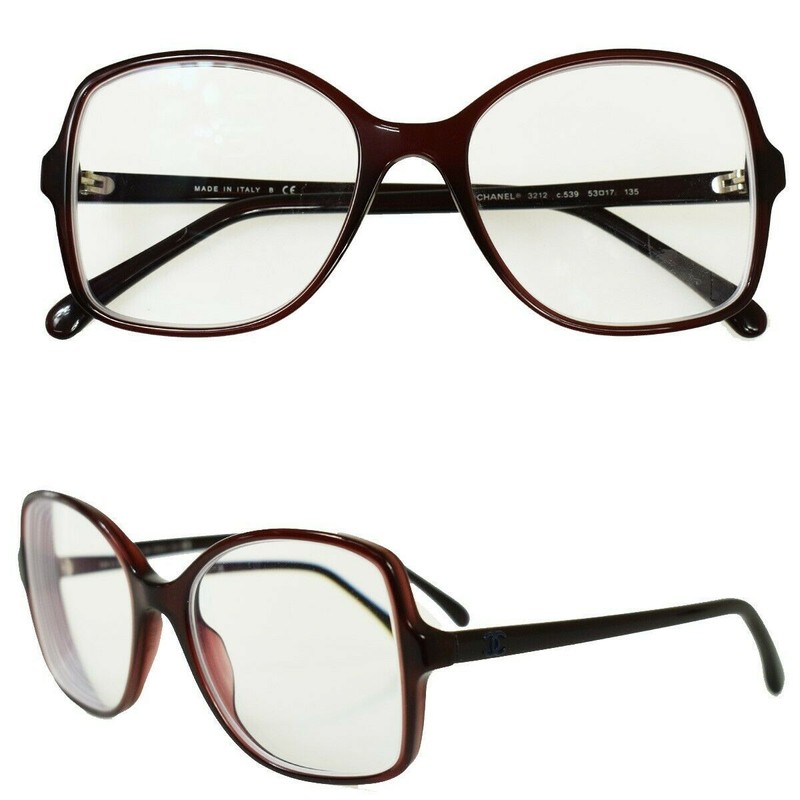 CHANEL womens eyeglasses – 3212 C.539 – Red Bordeaux