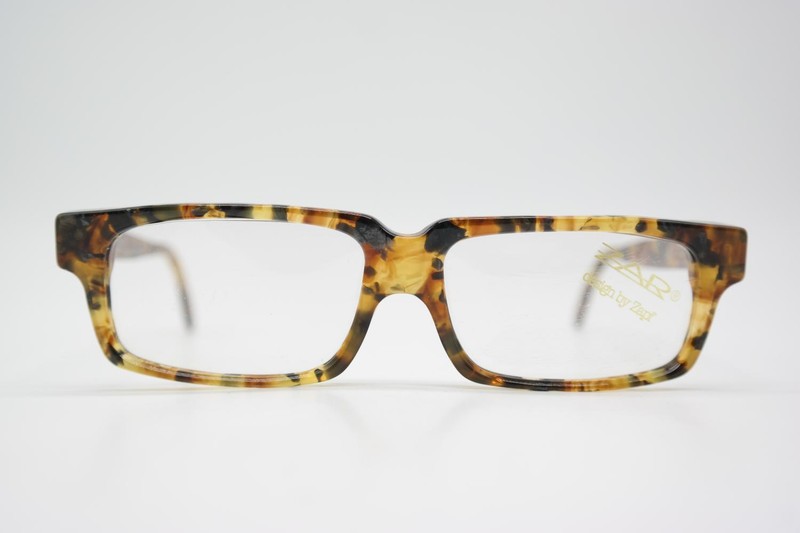 Vintage Glasses ZAR Design By ZAPF 45 Brown Black Square Glasses Frame