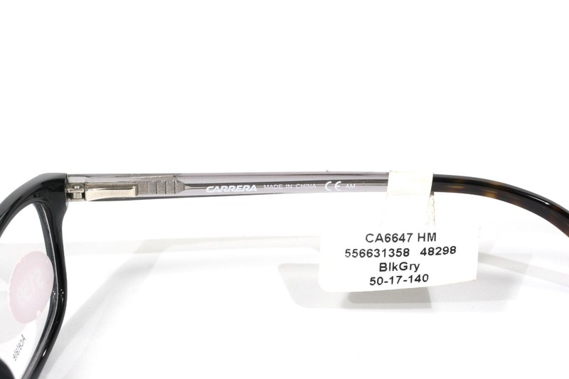 New CARRERA CA6647 3L3 Black Clear Grey/ Tort 50[]17 140 Eyeglass Frames #680 gallery
