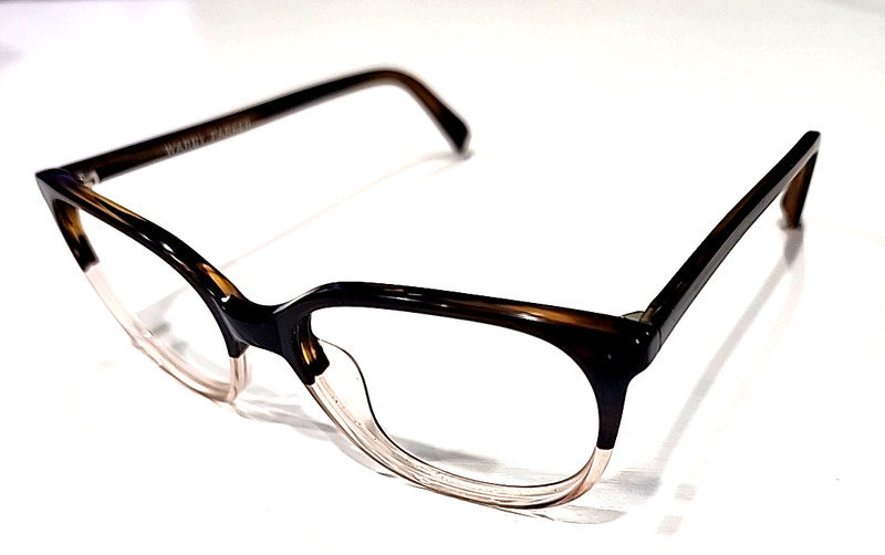 Warby Parker Laurel 615 Brown Clear Fade Round Unisex Eyeglasses Frame 52-17 140