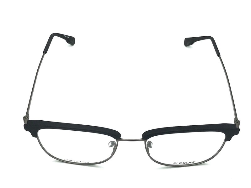 FLEXON E1088 001 MATTE BLACK AUTHENTIC TITANIUM EYEGLASSES 53-18-145 W/ CASE NEW gallery