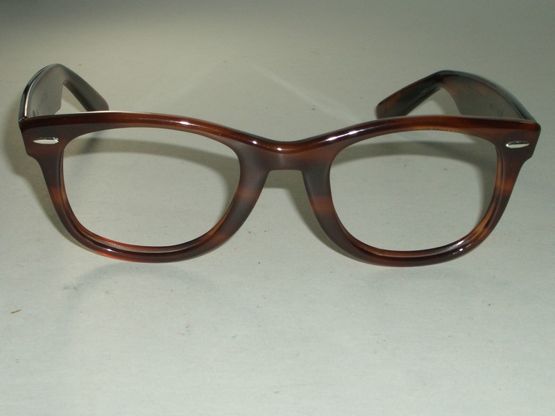 50mm VINTAGE B&L RAY-BAN L2053 TORT WAYFARER 5024 EYEGLASS/SUNGLASSES FRAME ONLY gallery