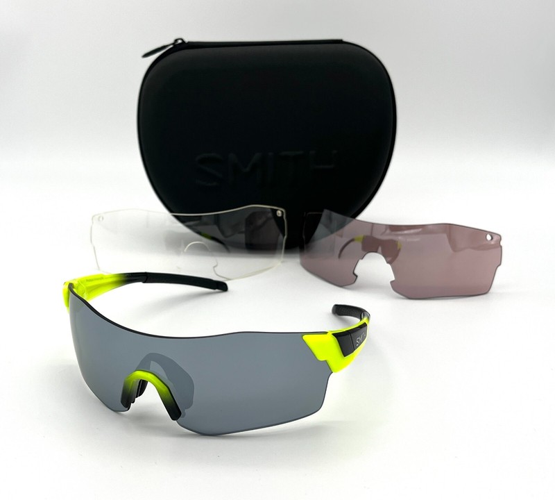 SMITH PIVOLOCK ARENA Acid Green Fade / Silver Mirror 99mm Sunglasses