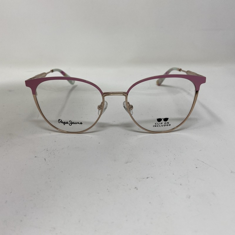 PEPE JEANS EYEWEAR PJ5218 C11 50-17-135 PINK GOLD FLEX HINGE EYEGLASSES +V63 gallery