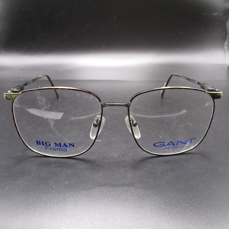 GANT Diplomat G-344 ATR Marine Eyeglass Frames Black Gold Tortoiseshell Big Man