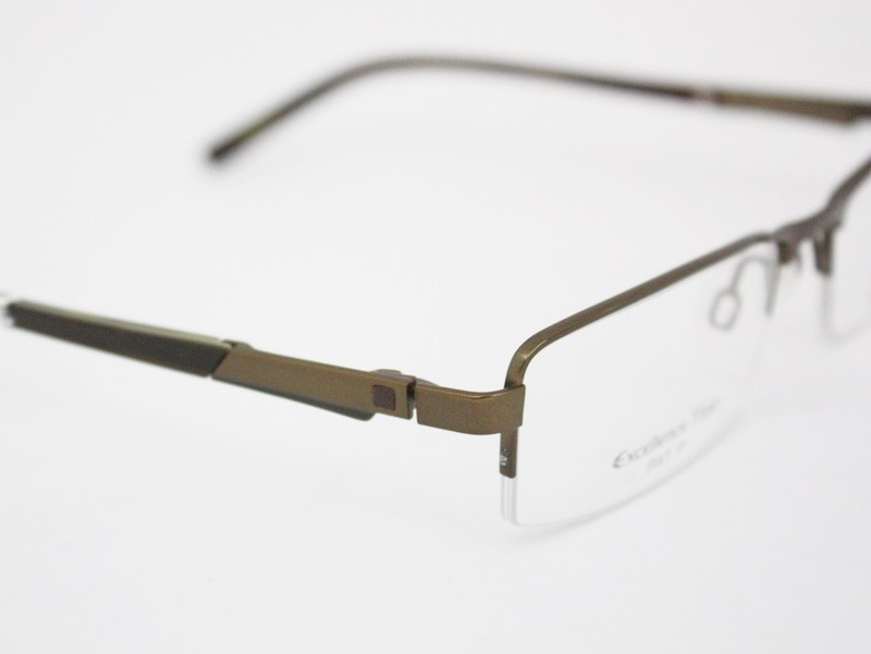 Charmant AB3119 TITANIUM eyeglasses Frame Olive 53mm MEN Half Rimless gallery