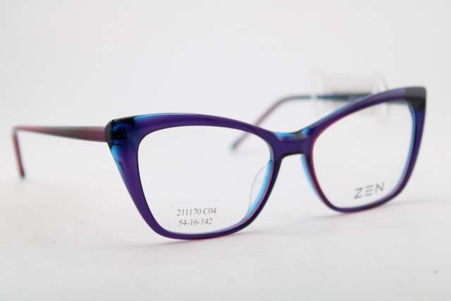 NEW ZEN 21170 C04 EMERALD PURPLE BLUE PINK AUTHENTIC EYEGLASSES 54-16 gallery