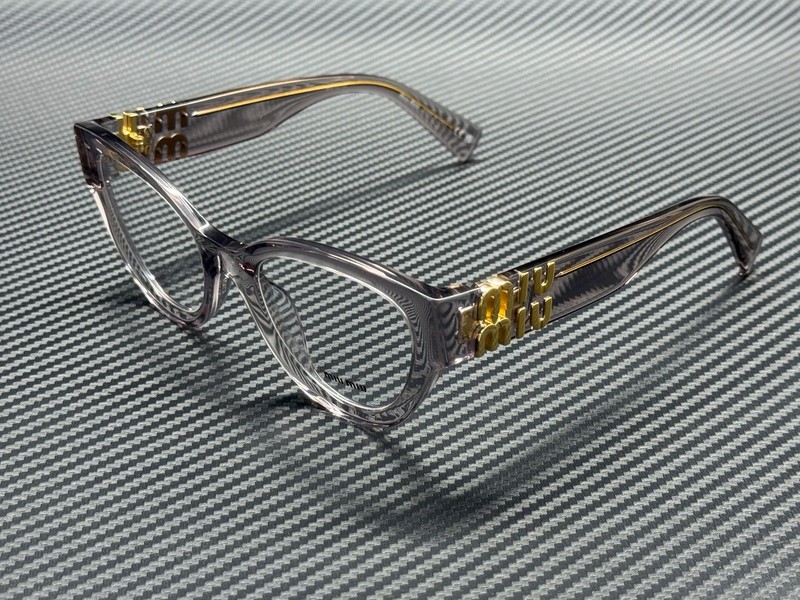 MIU MIU MU 01VV 12W1O1 Transparent Mauve Women’s 52 mm Eyeglasses