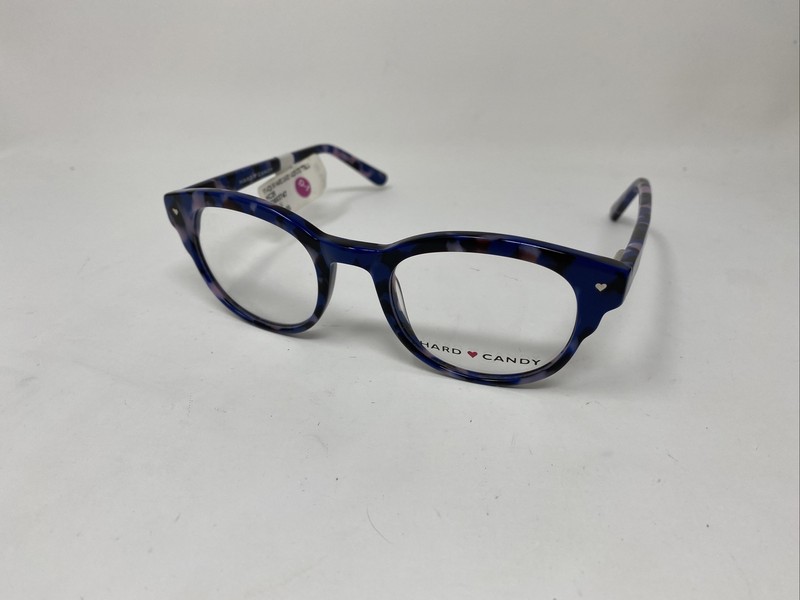 HARD CANDY HC26 TTBLUE PURPLE & BLUE MARBLE 48/21/140 FLEX HINGE EYEGLASSES !E53