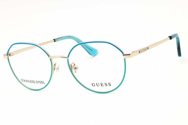 Guess GU9232 092 Blue 48mm Eyeglasses New Authentic
