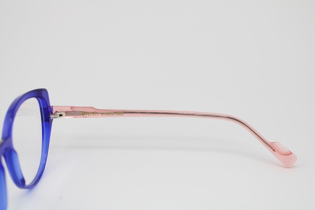 NEW BLUSH BY CAROLINE ABRAM BLOOM 1009 BLUE PINK AUTHENTIC EYEGLASSES 50-19 gallery