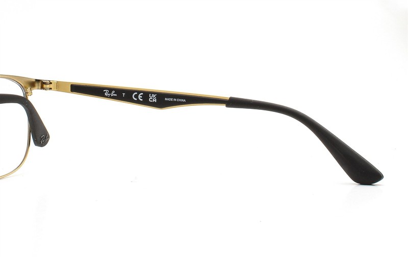 Ray-Ban Eyeglasses RB6363 2890 Glasses Shiny Black on Arista Gold 54mm with Case gallery