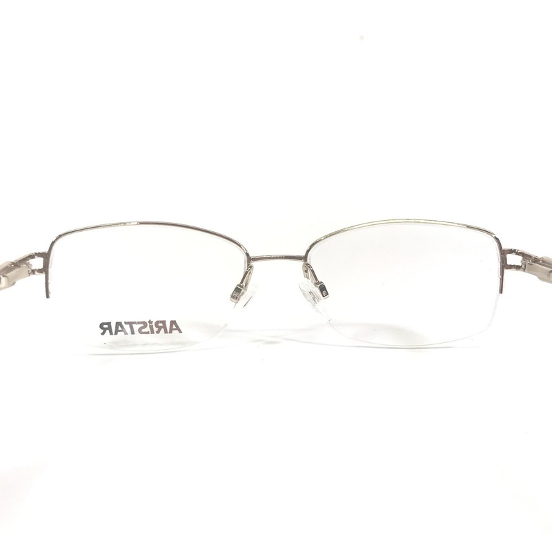 Aristar Eyeglasses Frames AR16392 COLOR-565 Shiny Gold Square Half Rim 53-17-135 gallery