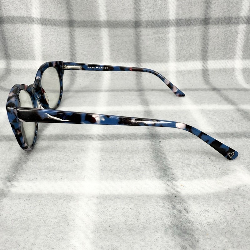 Hard Candy Eyeglasses Round HC26 TTBLU Blue Black Pink Tortoise 48-21 140 gallery