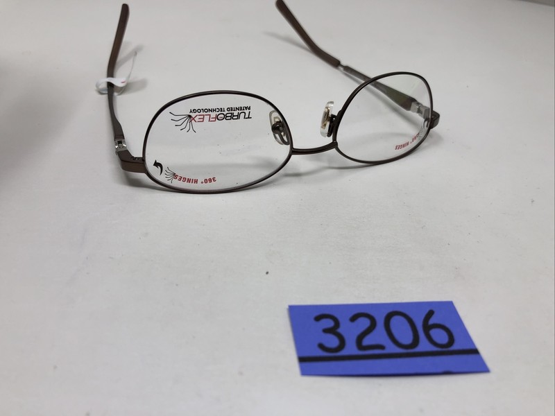 TURBOFLEX EYEGLASSES FRAME MOD EC365 46-16-125 360 hinges BROWN METAL 3206 gallery