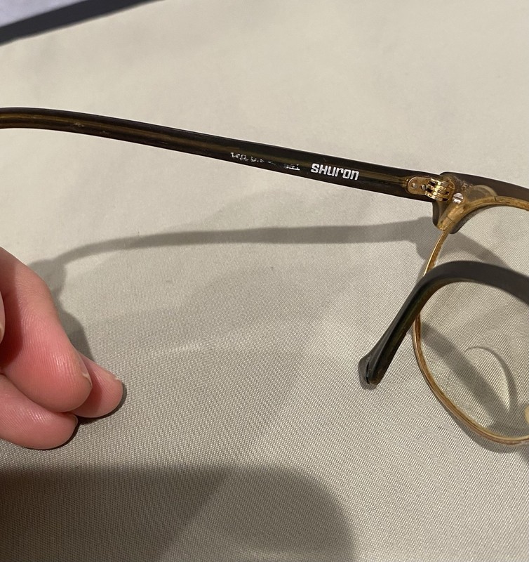Shuron Ronsir Timberline Vintage Browline Full Rim Eyeglasses Gold Tone gallery