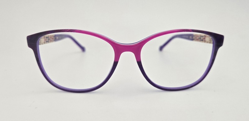 Coco Song Eyeglasses NEW CV235 Jericho Road Color 4 Pink Purple Gold Size 53 gallery