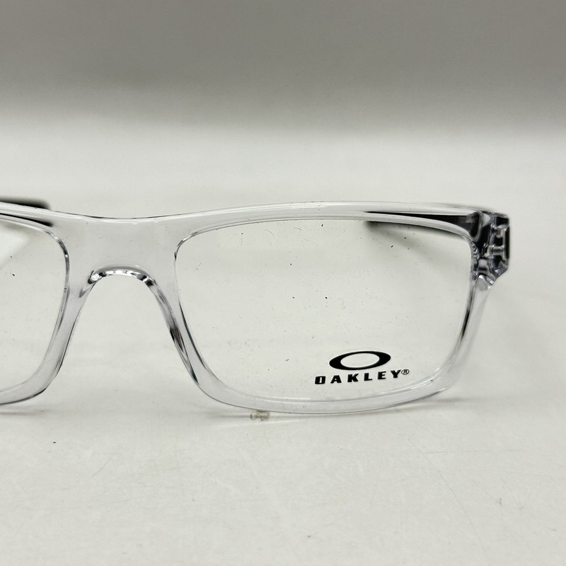 Oakely Mens Currency Rectangle Full Rim Eyeglasses OX8026 Clear/Black gallery