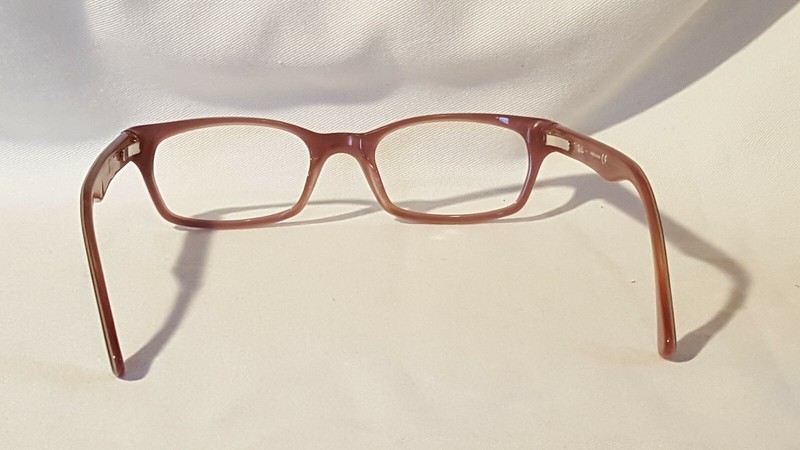 Ray Ban Eyeglasses RB 5150 2126 Brown on Violet Horn Rim Frame 50-19-135 gallery
