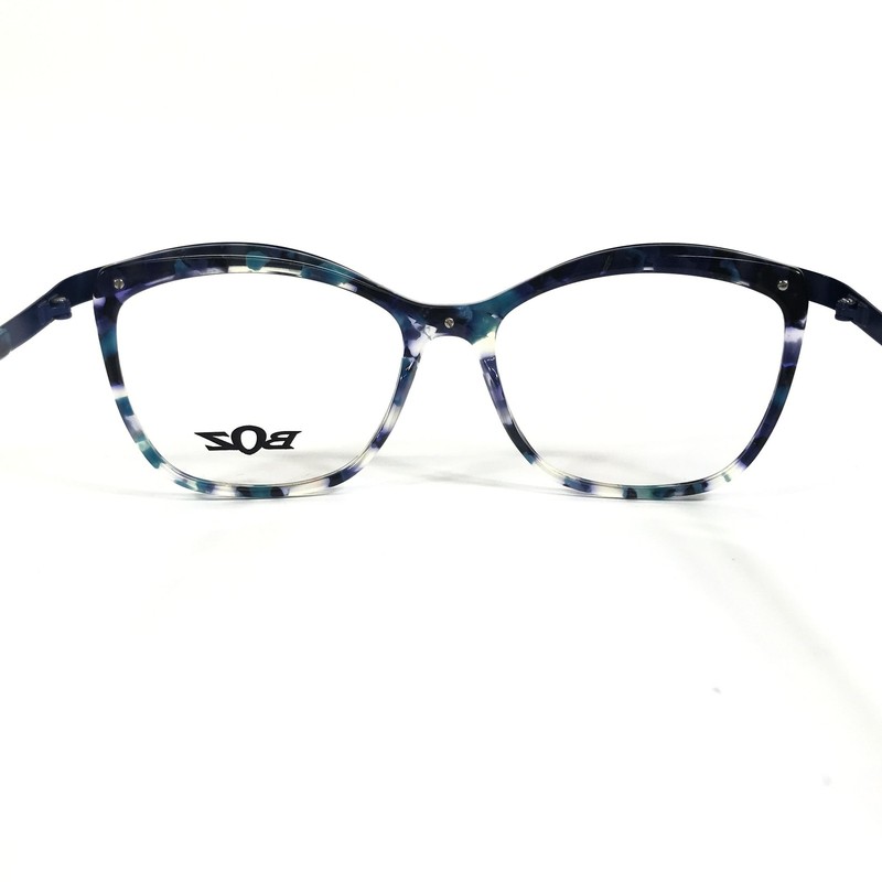 BOZ Eyeglasses Frames HIT 2001 Blue Turquoise Ruthenium Tortoise Shell 53-16-138 gallery