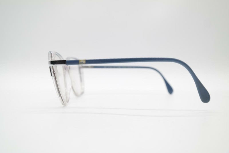 Vintage Silhouette 1749 /10 Blue Transparent Silver Oval Glasses NOS gallery