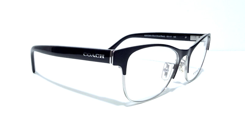 COACH HC 5074T 9239 SATIN BLACK / SILVER RX EYEGLASSES 52-17-135 HC5074 W/CASE gallery