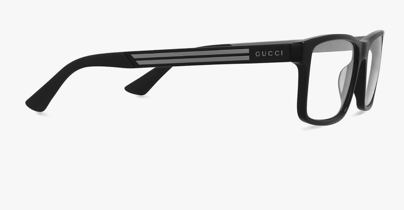 U28178 without tags GUCCI GG0692O 001 55mm Black Gray Rectangular Eyegl G2U gallery