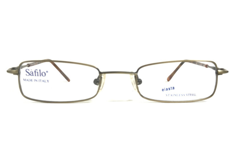 Safilo Elasta Petite Eyeglasses Frames J2794 064D Matte Gold Wire Rim 44-19-130
