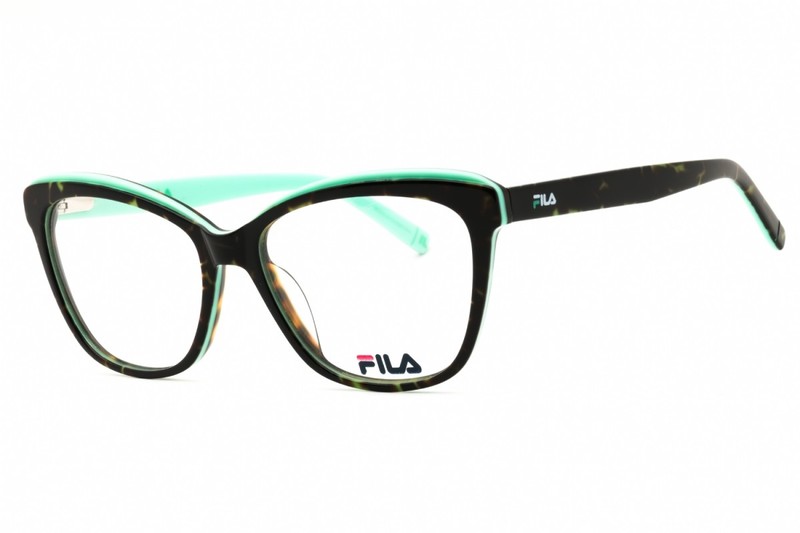 FILA VFI398 07NV Green Havana 54mm Eyeglasses New Authentic