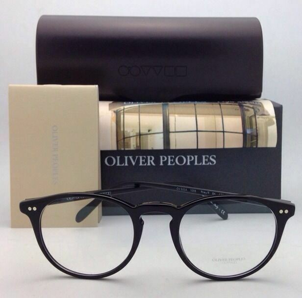 New OLIVER PEOPLES Eyeglasses RILEY R BK OV 5004 1005 47-20 Black Frame w/ Demo gallery