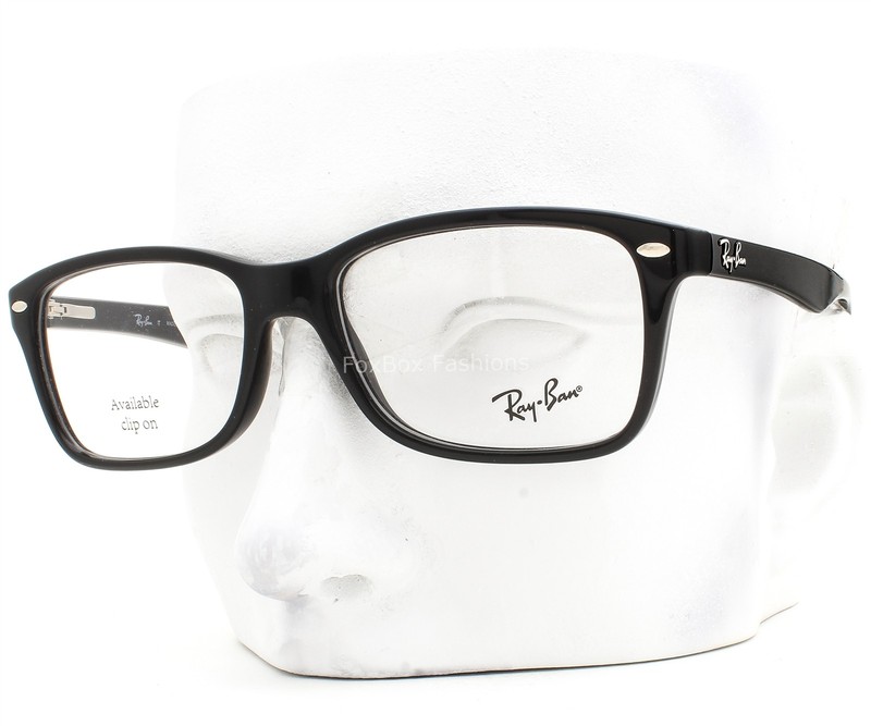 Ray-Ban Eyeglasses Unisex Glasses RB 5228 2000 Shiny Black 53-17-140 with Case