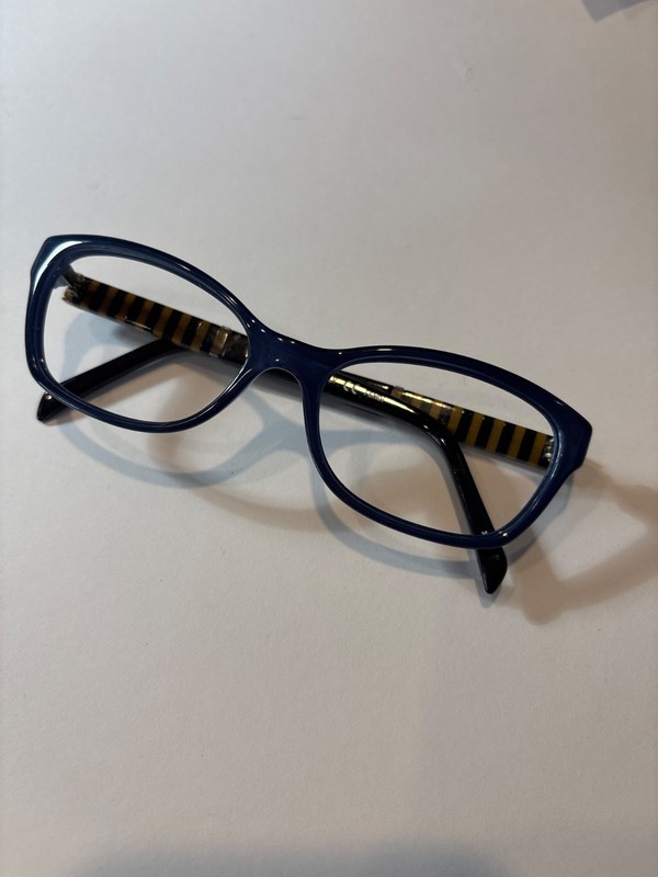 FENDI Eyeglasses F1047 209 Italy Dark Brown/Beige Stripe 52-16-135 Frames Only